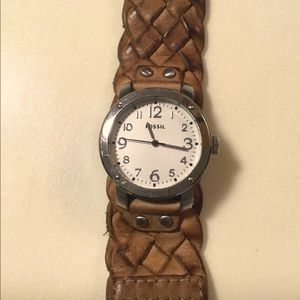 Fossil ladies watch - woven leather band